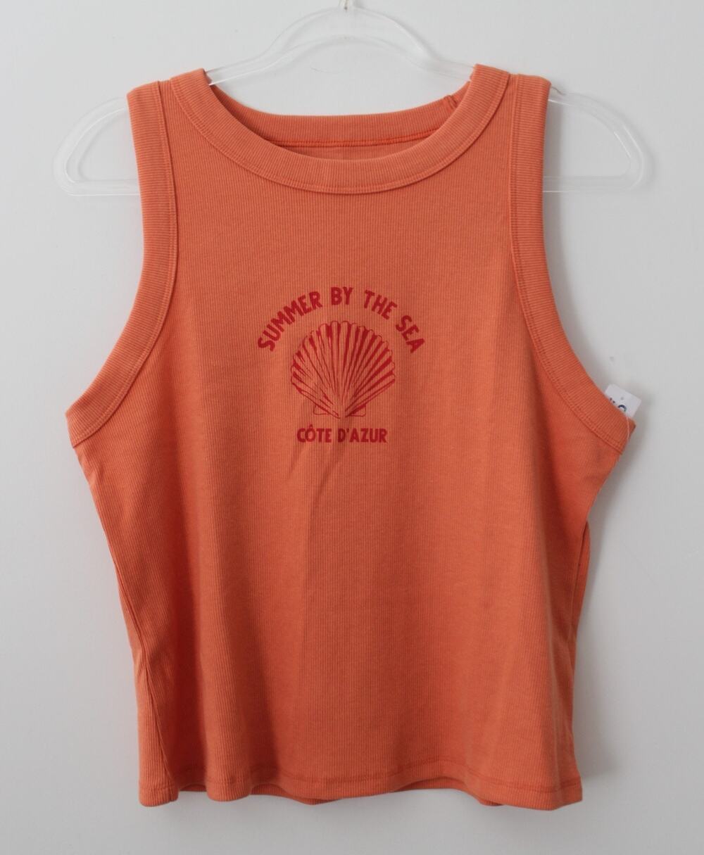 Old Navy Womens Snug Crop Tank Top Loquat Size XL NWT